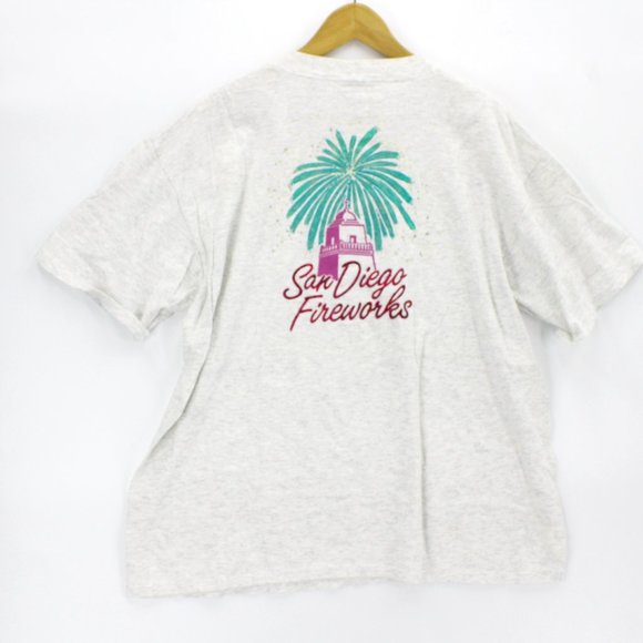 Vintage 90'S ONEITA triple print sweatshirt, made in the USA, size L, men's polyester gray type Vintage Second Hand